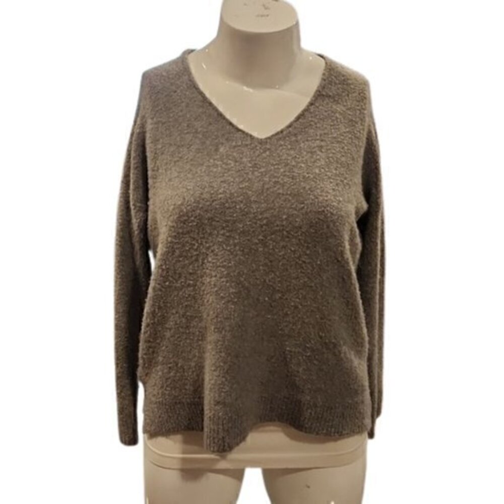 [Loft] Cozy Gray V-Neck Sweater - Size M